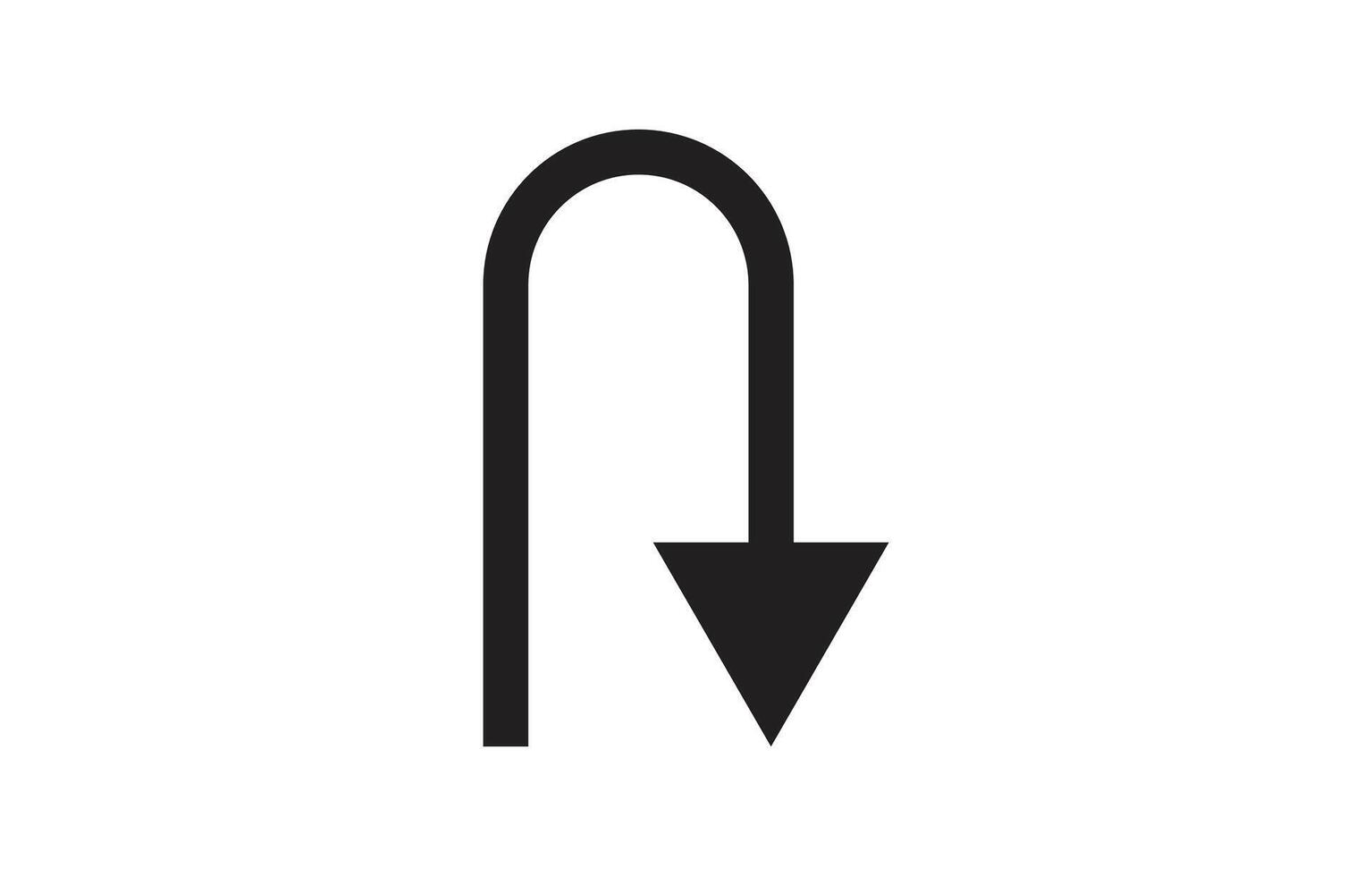 Black arrows. Turn Right and left signs. illustration isolated on white background vector