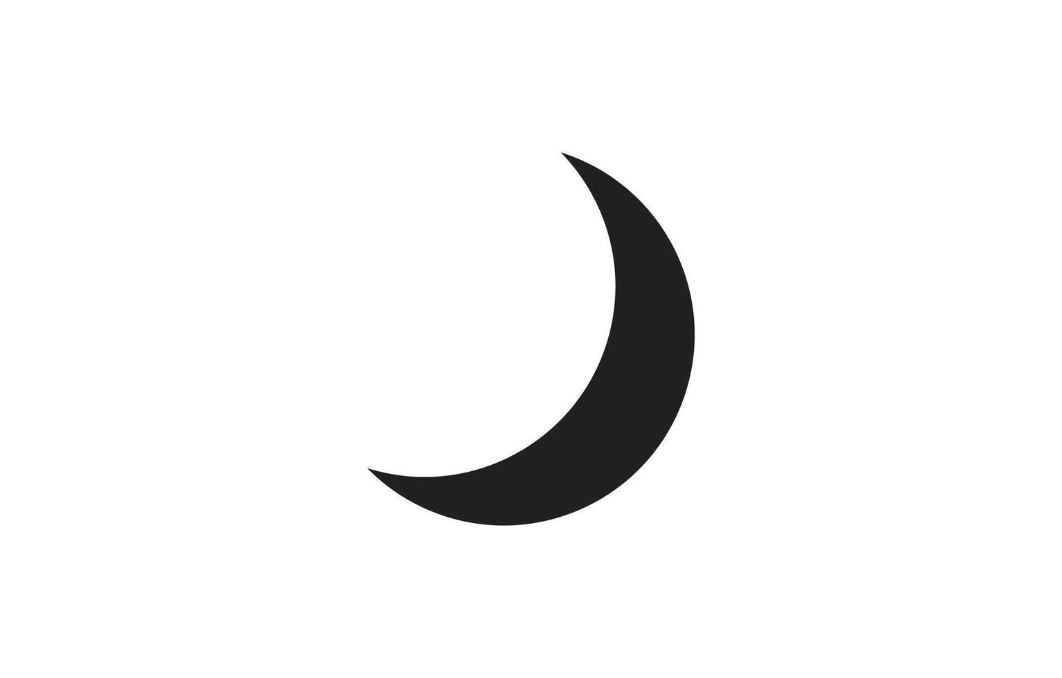 Moon icon . Moon an star icon. Logo illustration on white background. Flat design style. vector