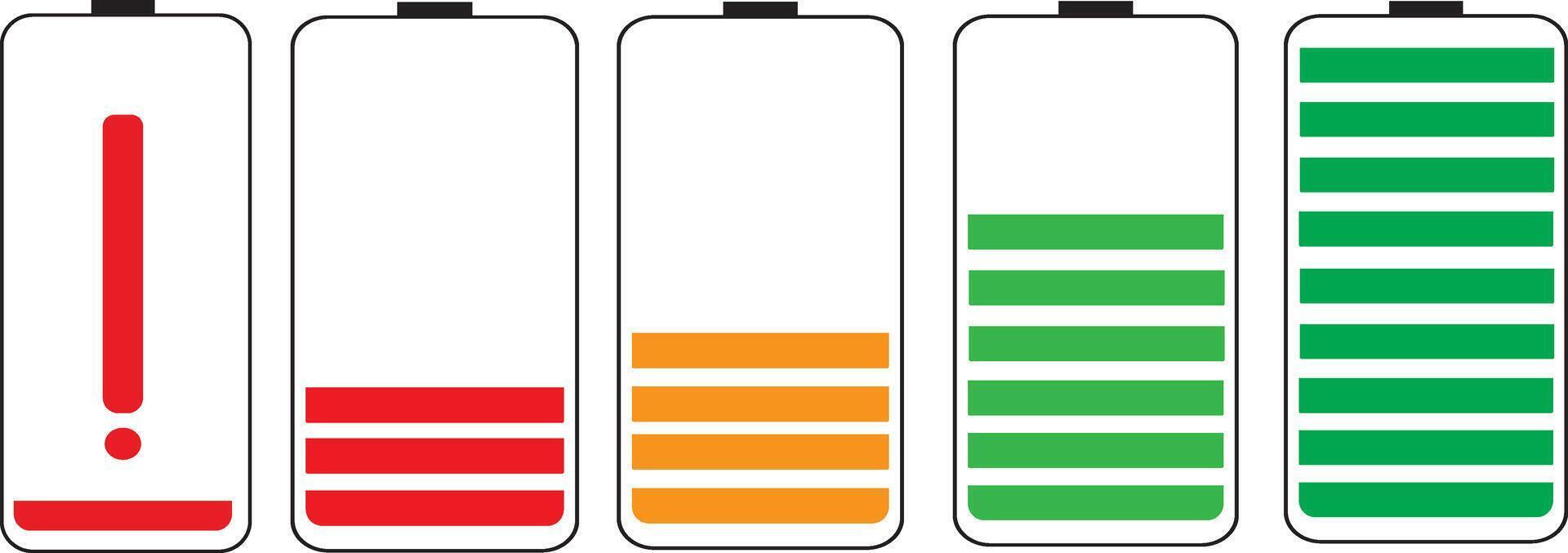 battery icon vect on white vector