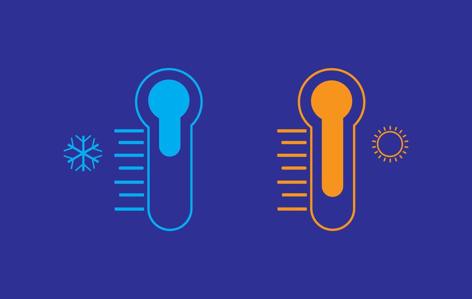 Print Therometer on blu vector