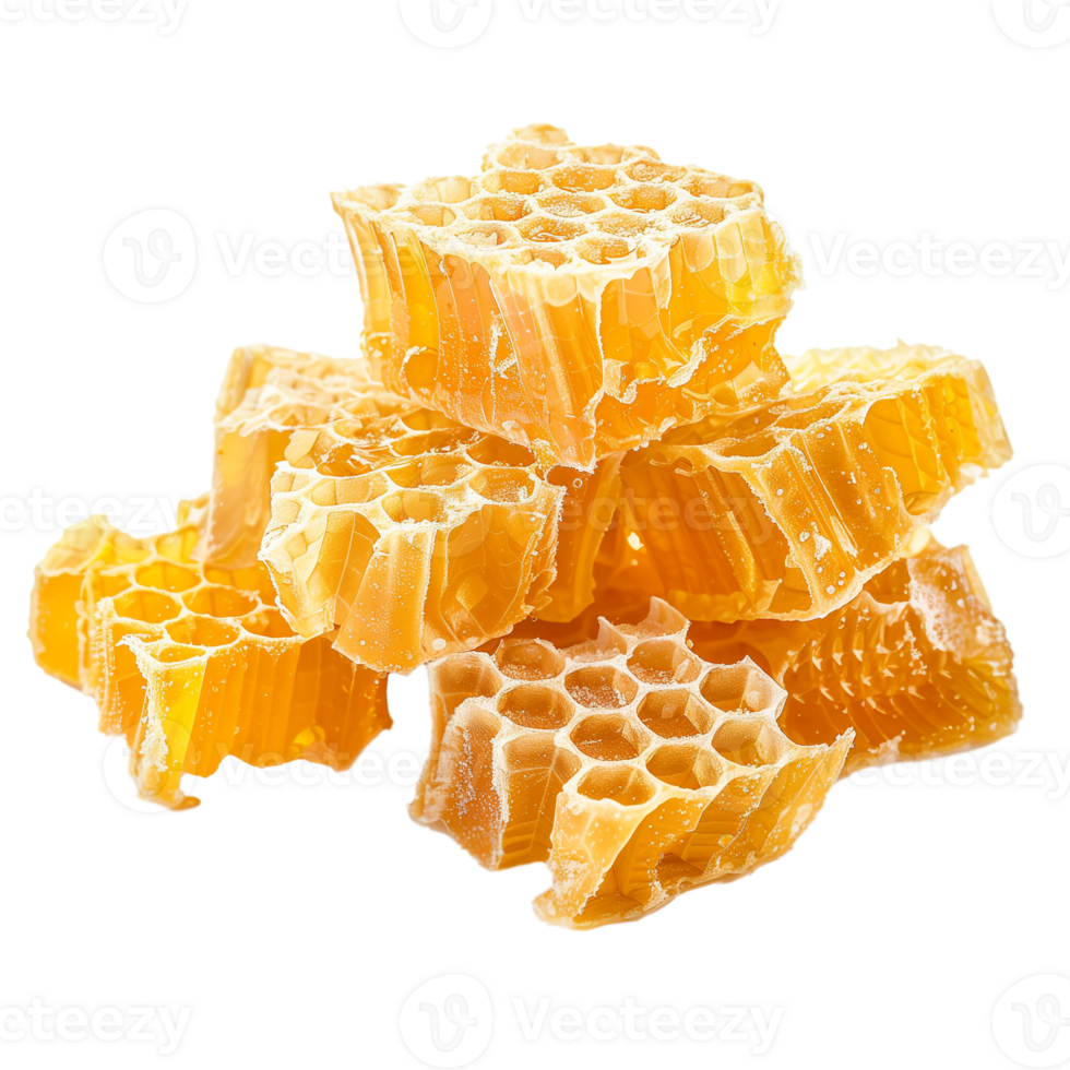 Isolated Small Pile Of Honeycomb Pieces On Transparent Background png
