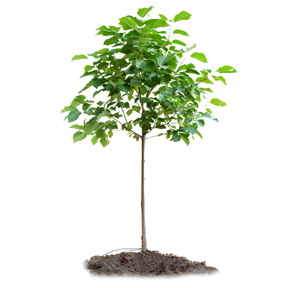 Not Very Healthy Deciduous Tree With Exposed Roots png