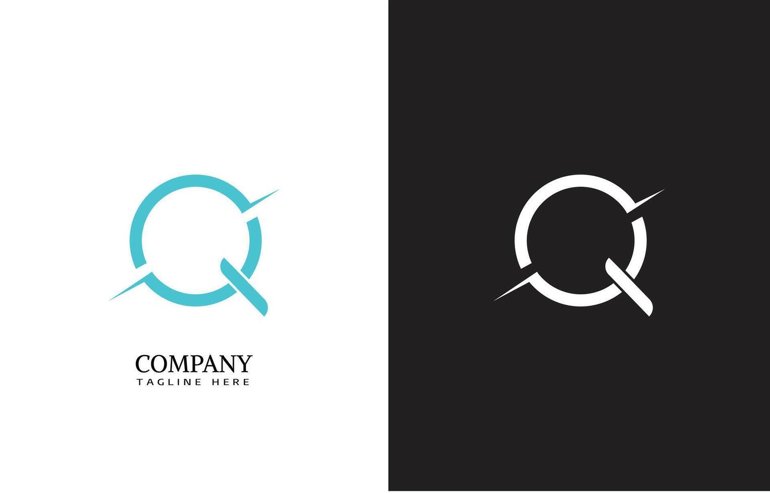 letter q logo design template. Creative modern trendy q typography and black colors. vector