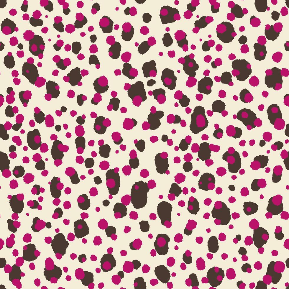 Abstract animal skinand fur print seamless pattern with nature hand drawn shapes, spots, dots and lines with textures. Vibrant jungle boho print. Modern exotic collage geometric illustration vector