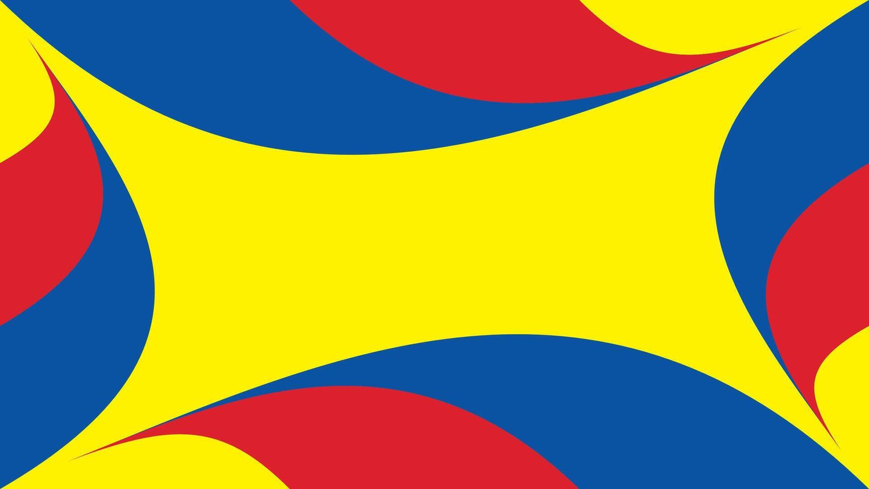 Primary colors background, blue, red, and yellow with round shape. illustration. vector