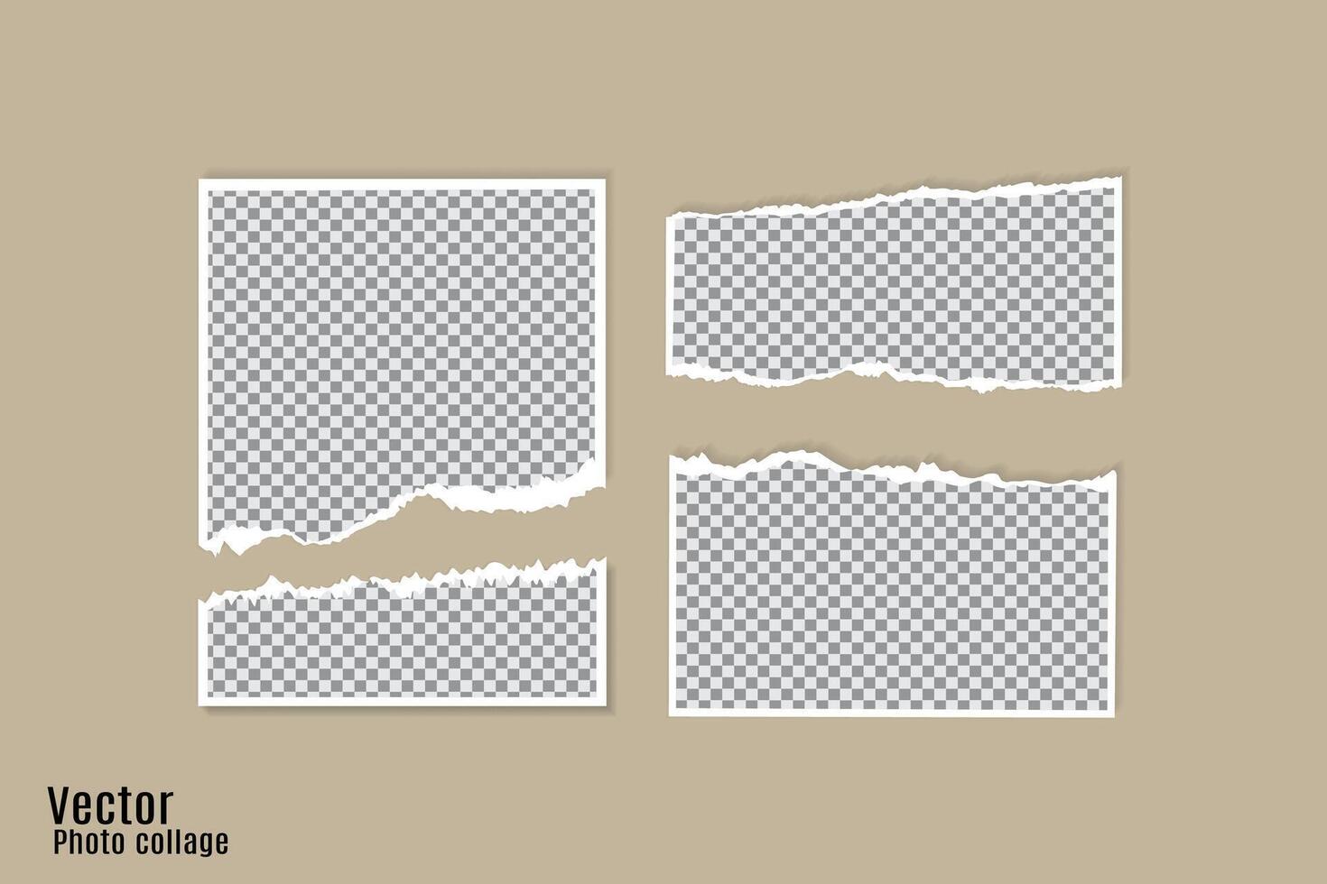 Collage photo frame collection vector