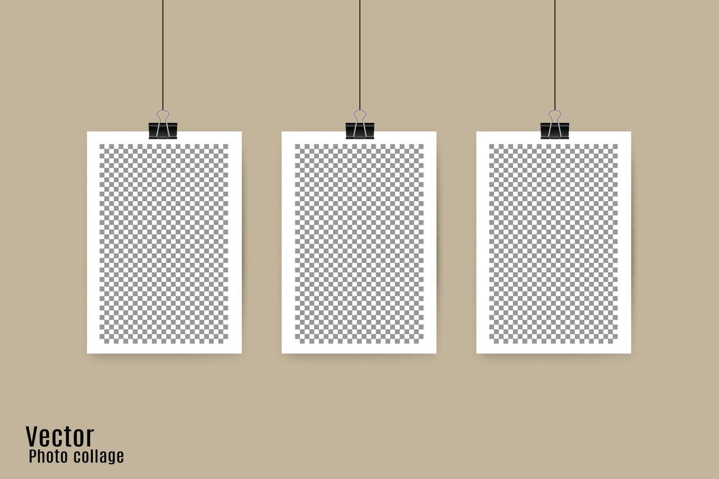 Collage photo frame collection vector