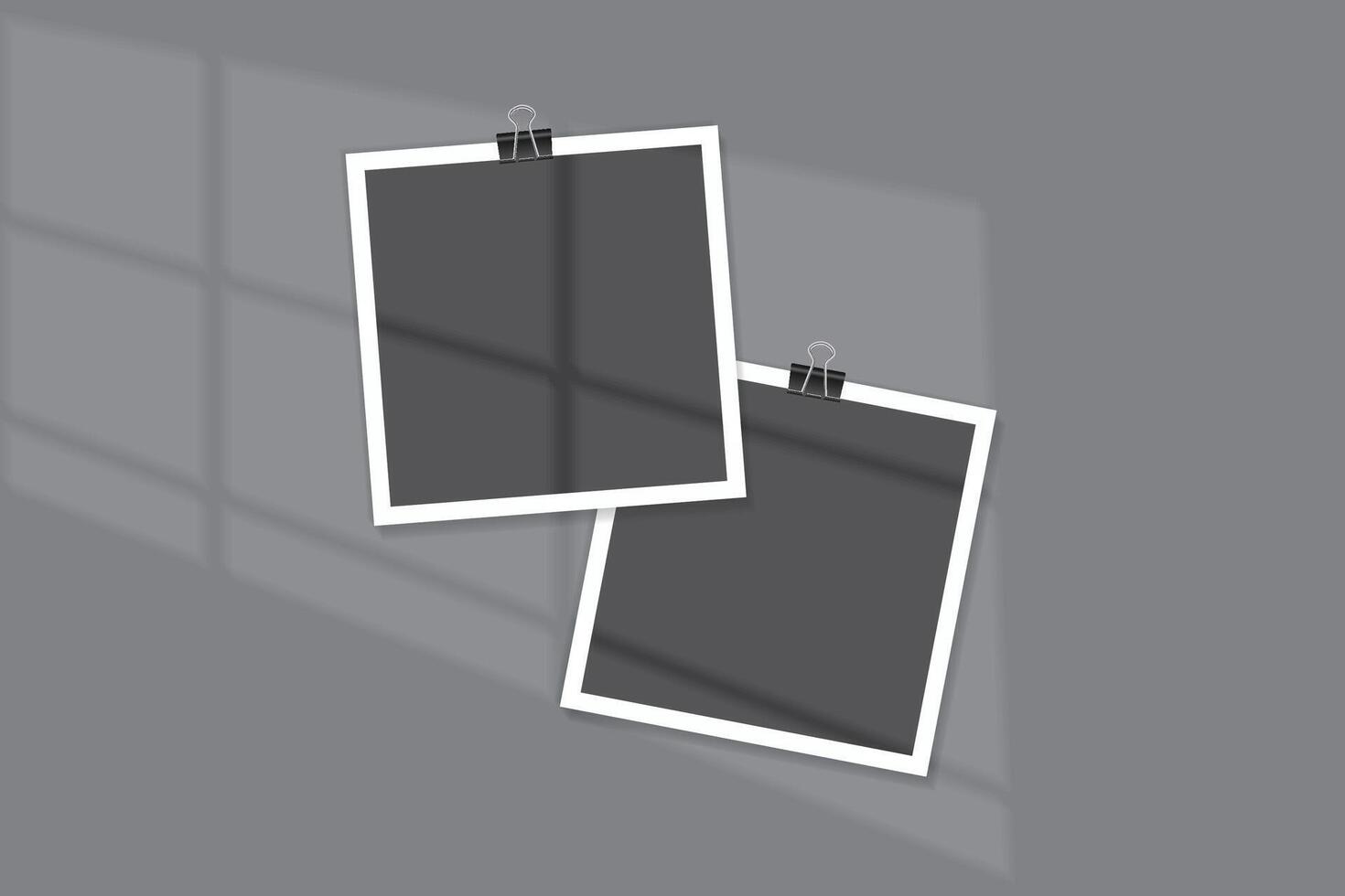 collage photo frame template for photographs presentation vector