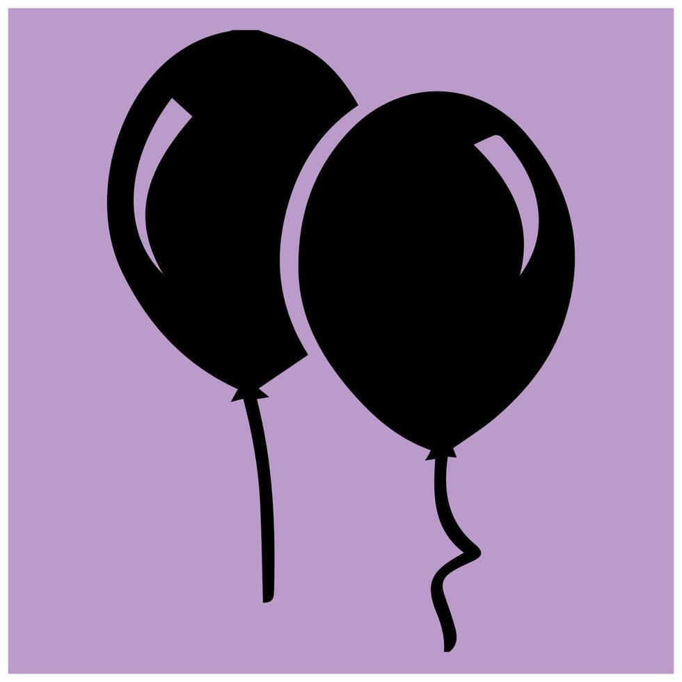 balloon decoration icon vectors illustration