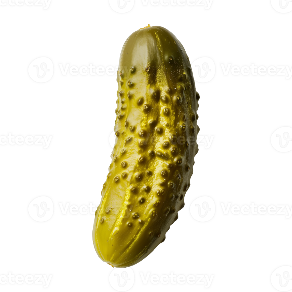 Top Down View Of A Dill Pickle On Transparent Background png