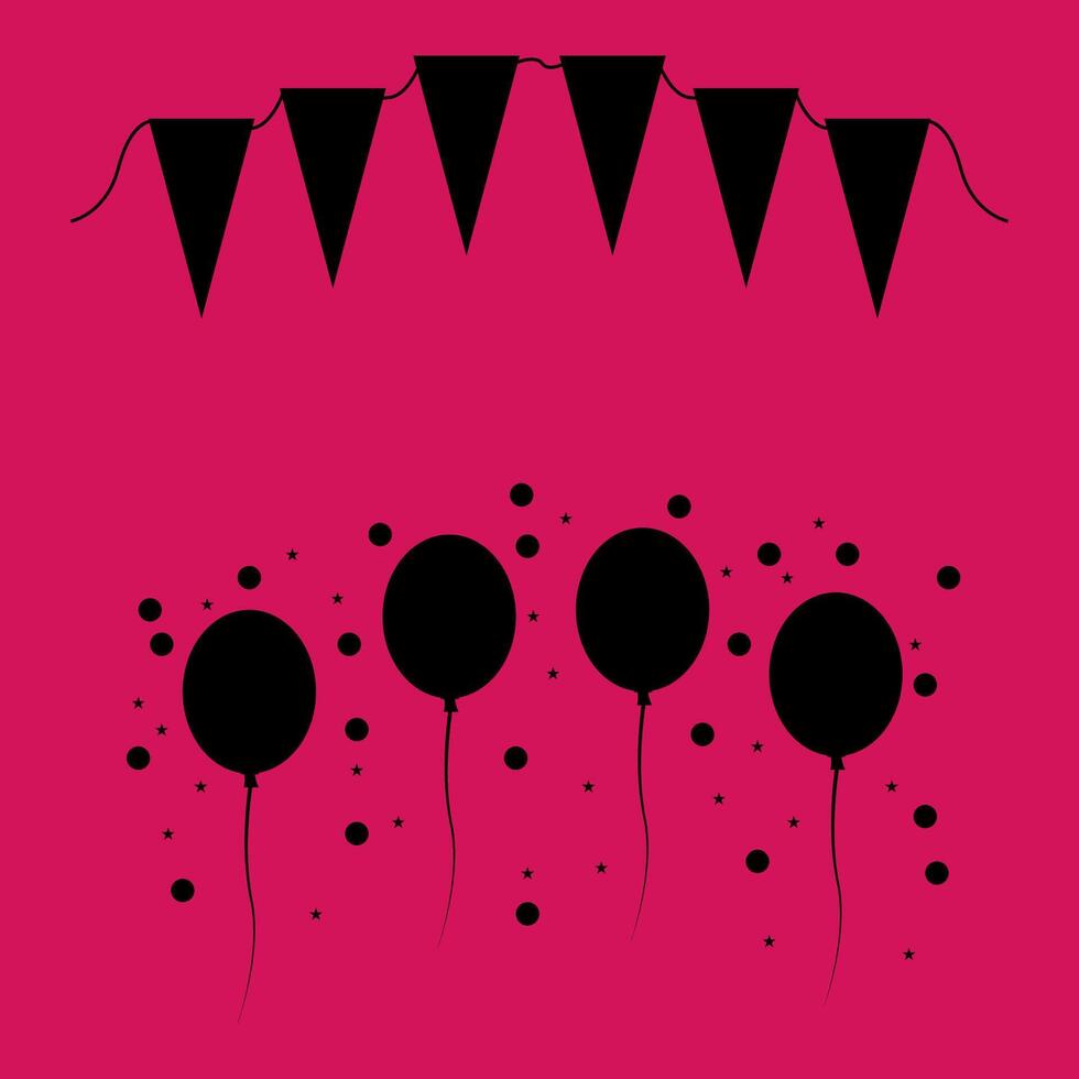 balloon decoration icon vectors illustration