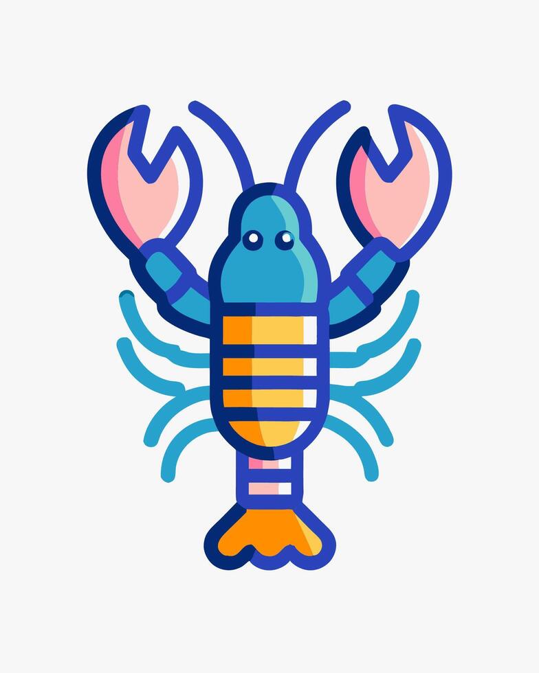lobster logo icon symbol illustration vector