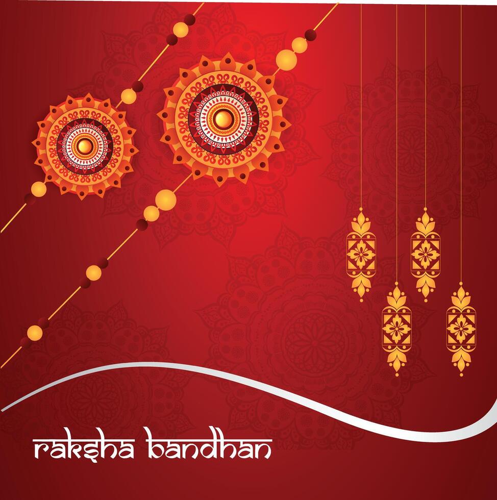 raksha bandhan poster with colour background. vector