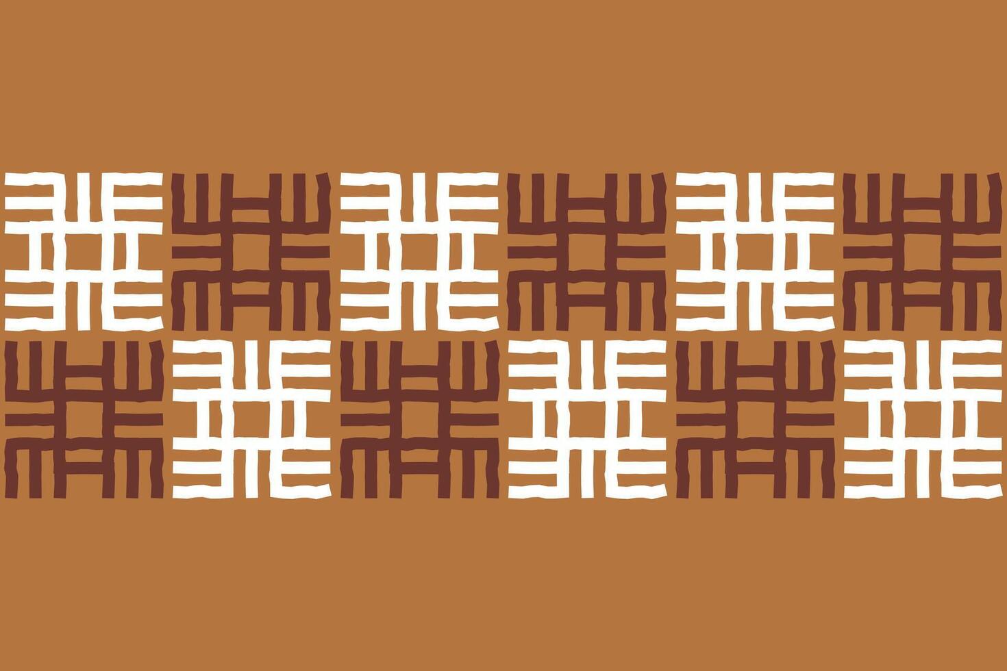 Hand drawn abstract afro geometric seamless border pattern, ethnic background, simple style - great for textiles, banners, wallpapers, wrapping paper vector