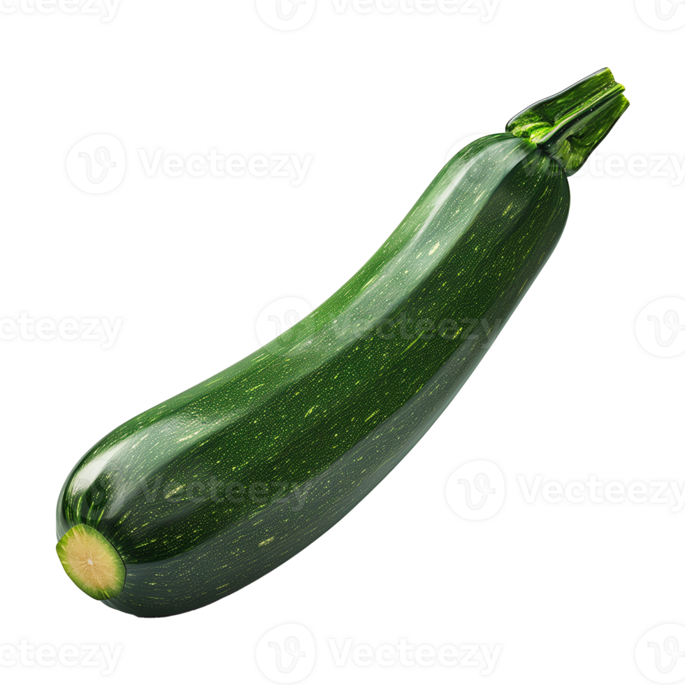 Realistic Zucchini Vegetable Isolated on Transparent Background png