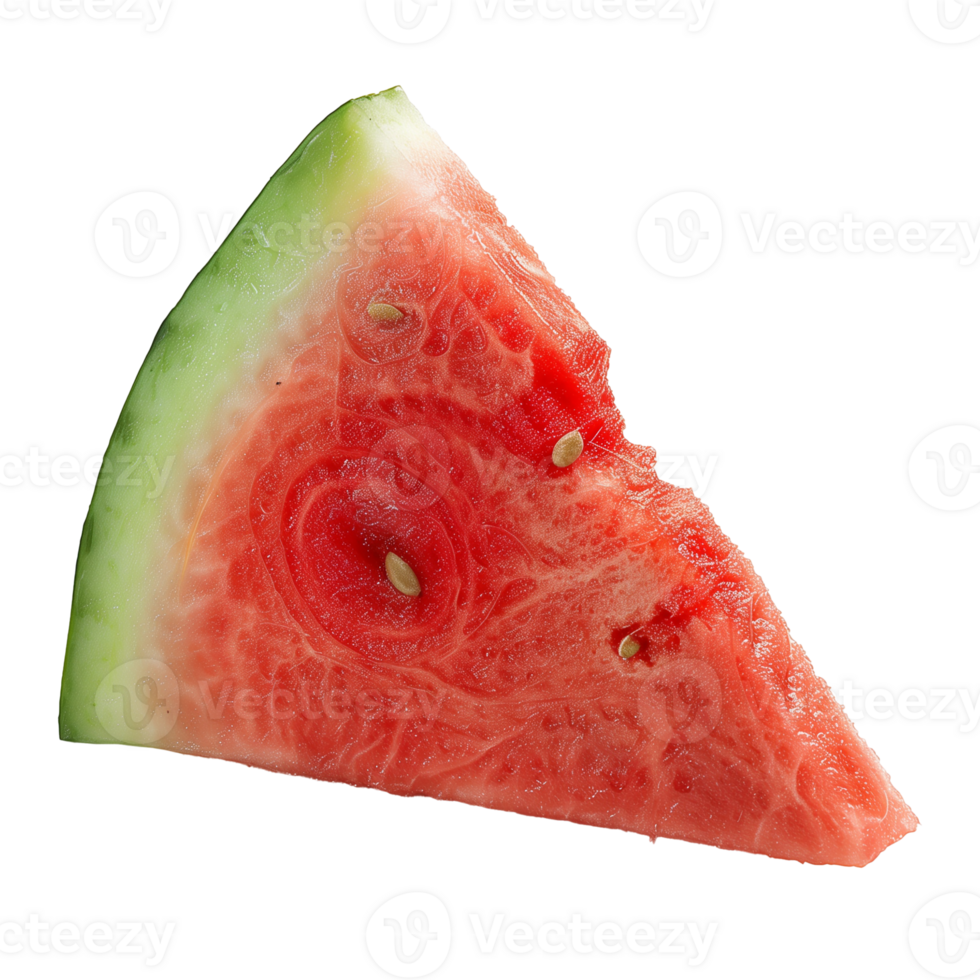 Close-Up Of Triangular Watermelon Slice On Transparent Background png