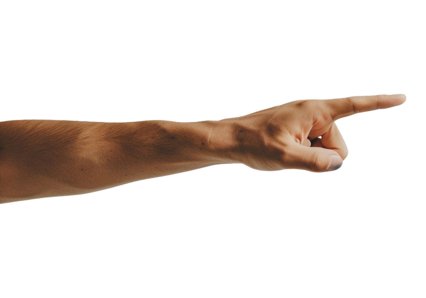 Hand Pointing to Something on a Transparent Background png