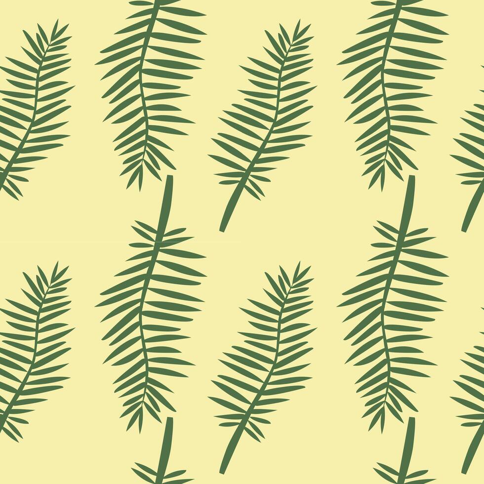 Tropical palm leaves, jungle leaves seamless floral pattern background vector