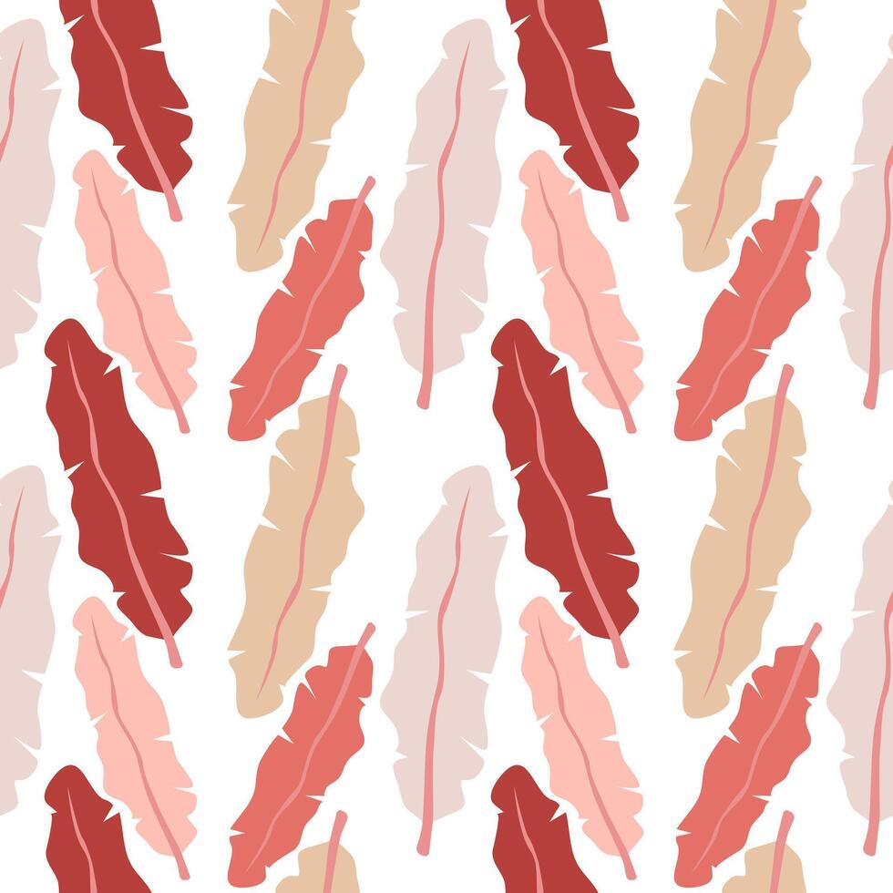 Tropical palm leaves, jungle leaves seamless floral pattern background vector