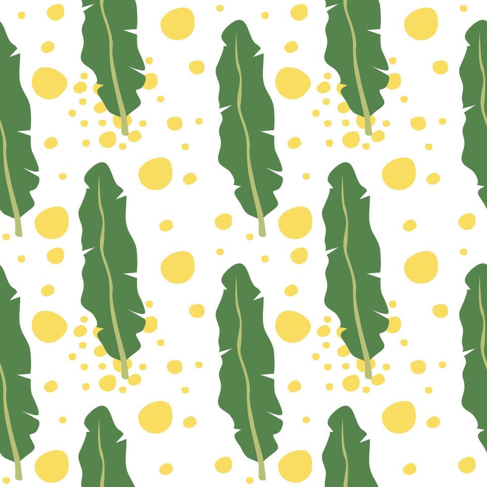 Tropical palm leaves, jungle leaves seamless floral pattern background vector