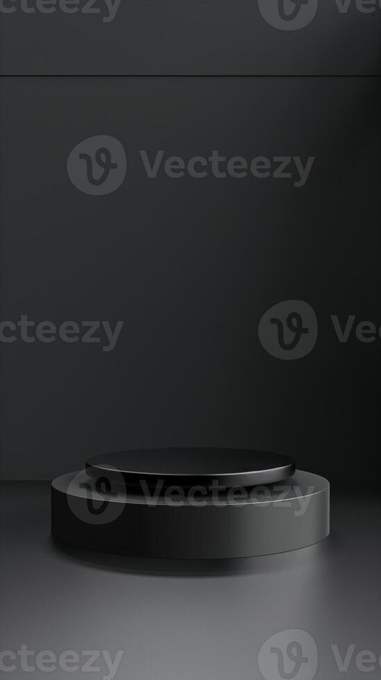 Podium stage display product black show stage minimalism story background photo