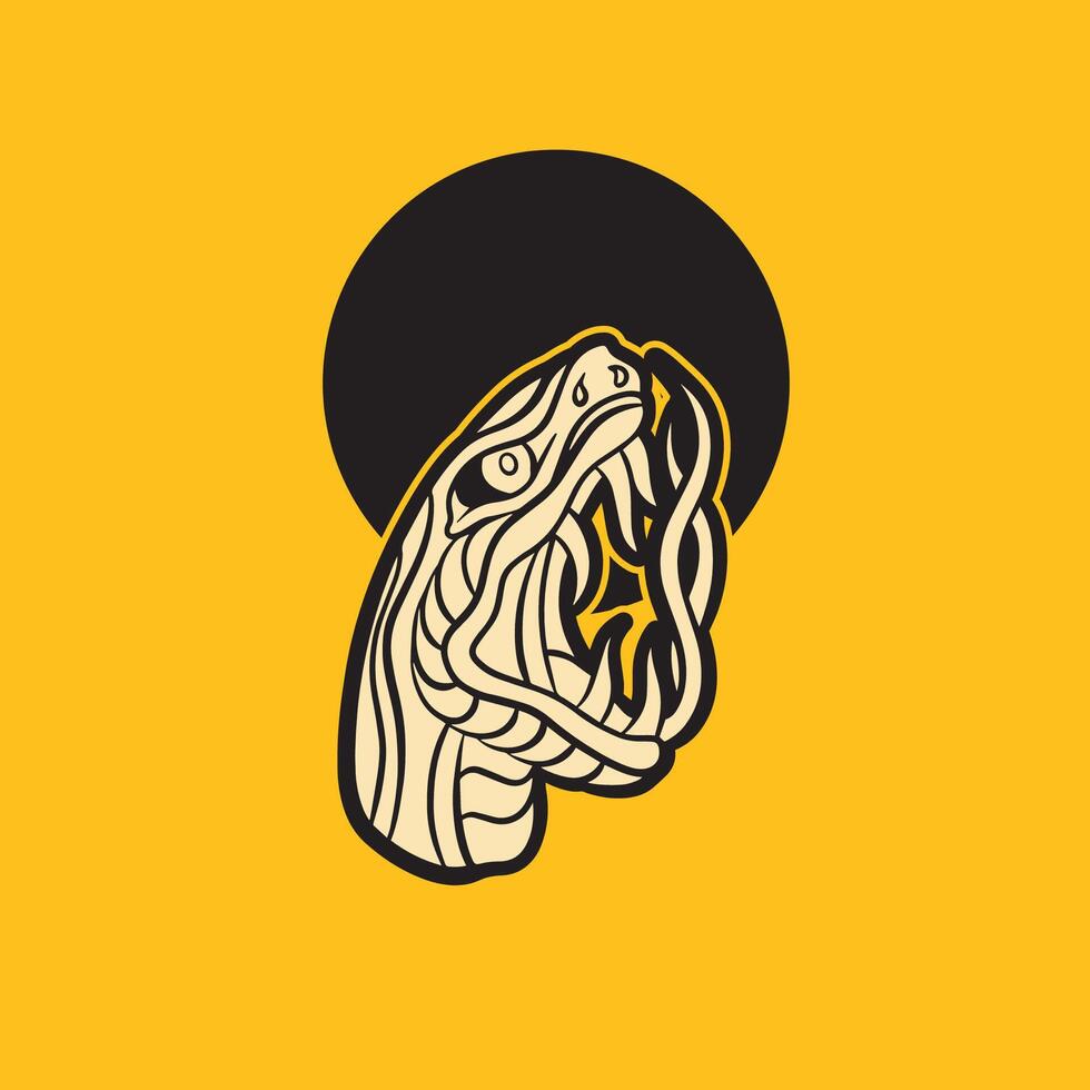 snake head symbol illustration vector