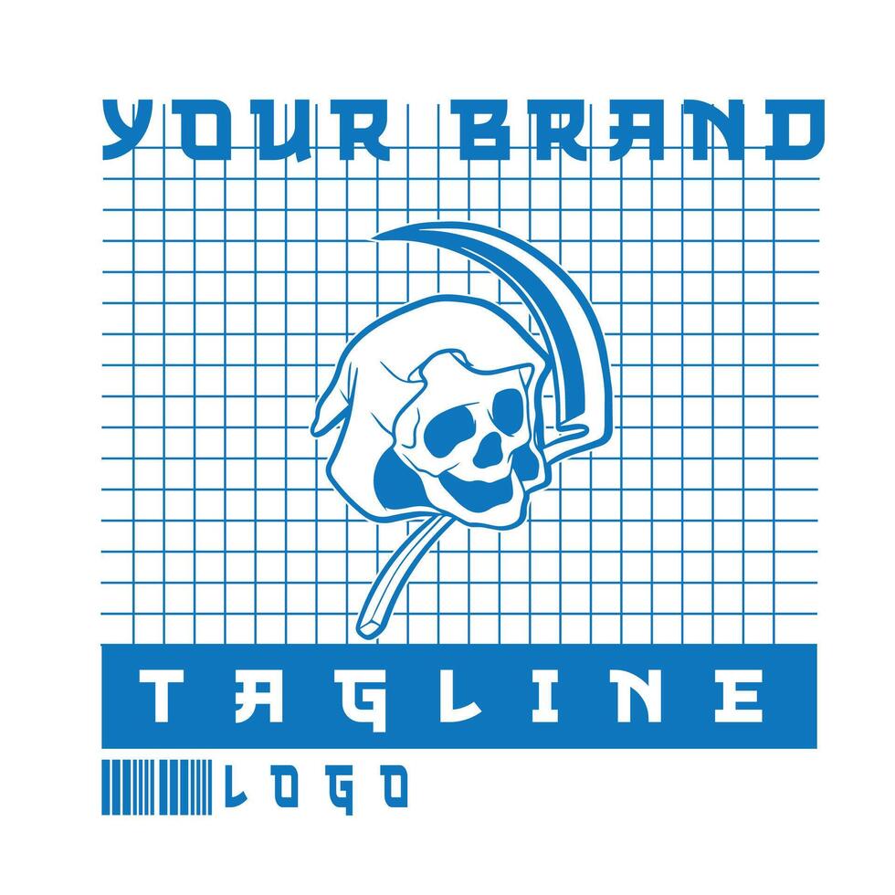 logo of a skull head vector
