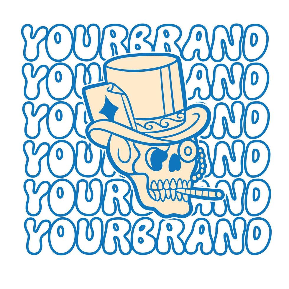 skull wearing a magic what vector
