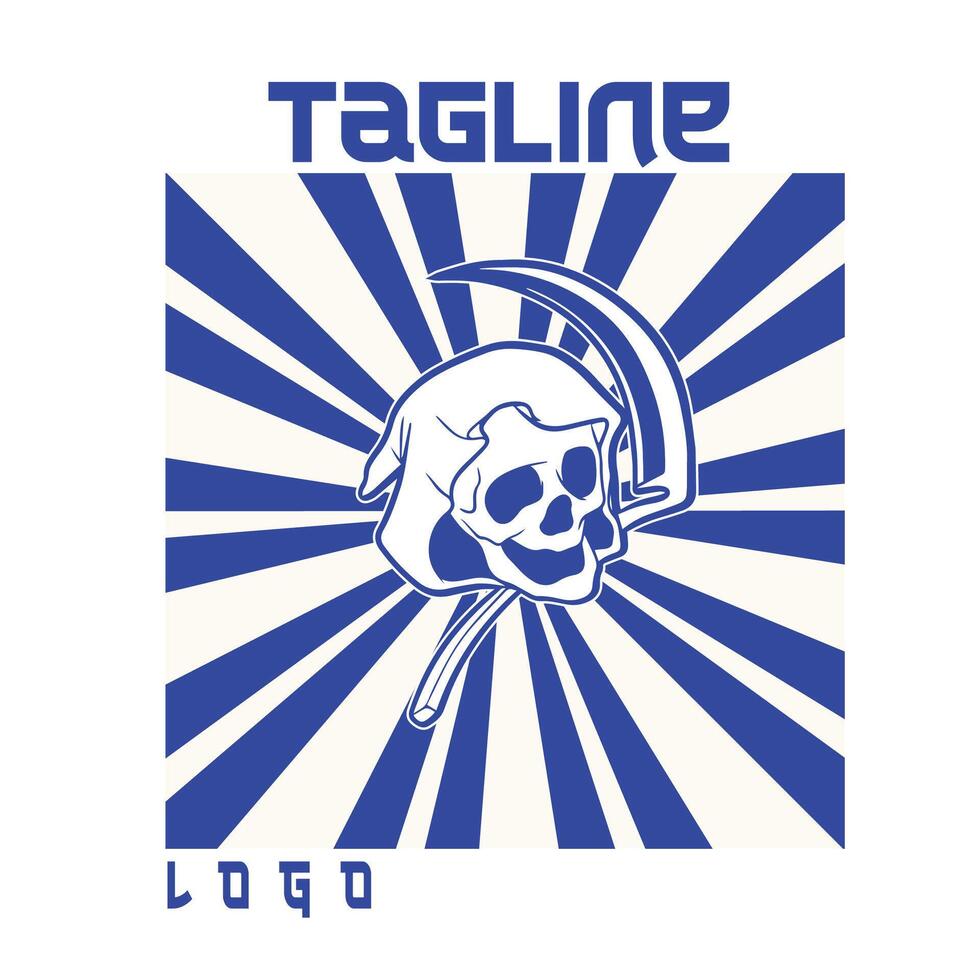logo of a skull head vector