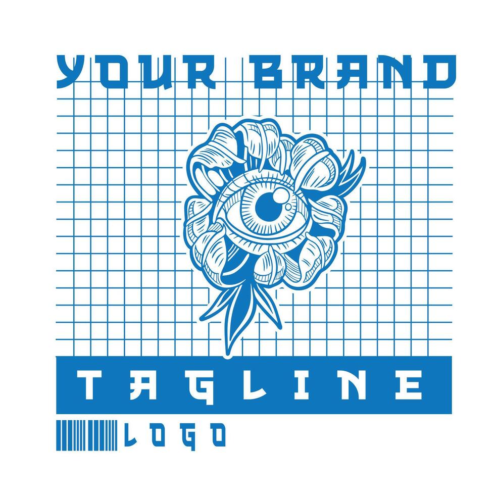flower with an eye in the middle vector