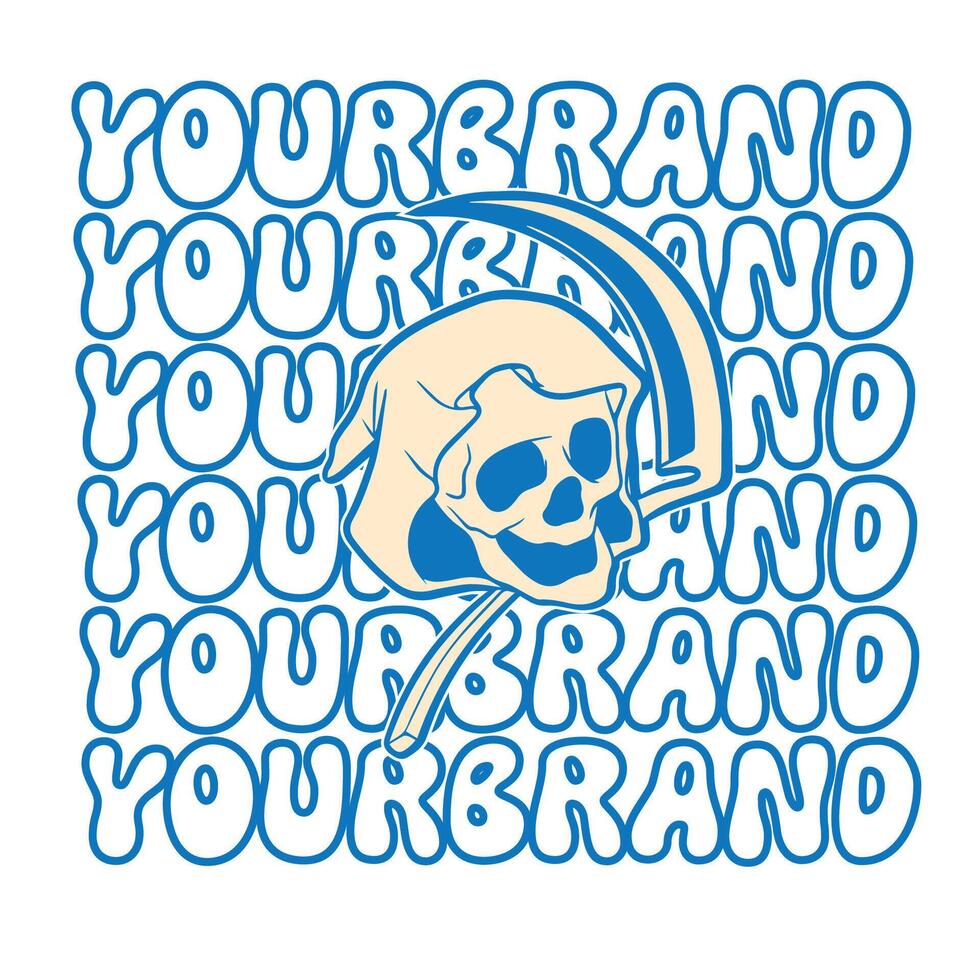 logo of a skull head vector