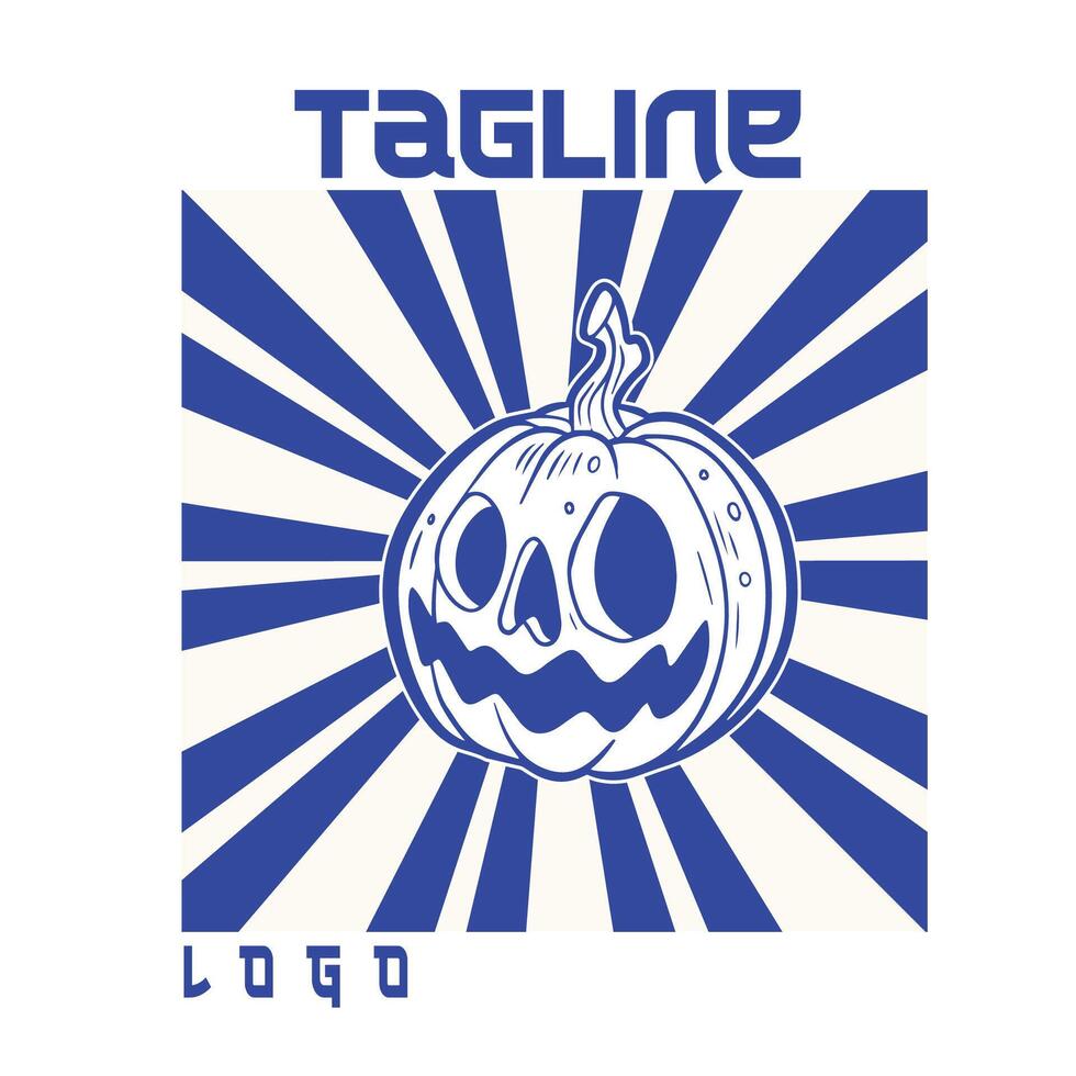 Halloween pumpkin with angry face expression vector