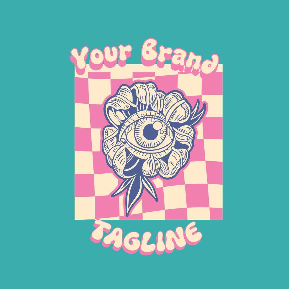 flower with an eye in the middle vector