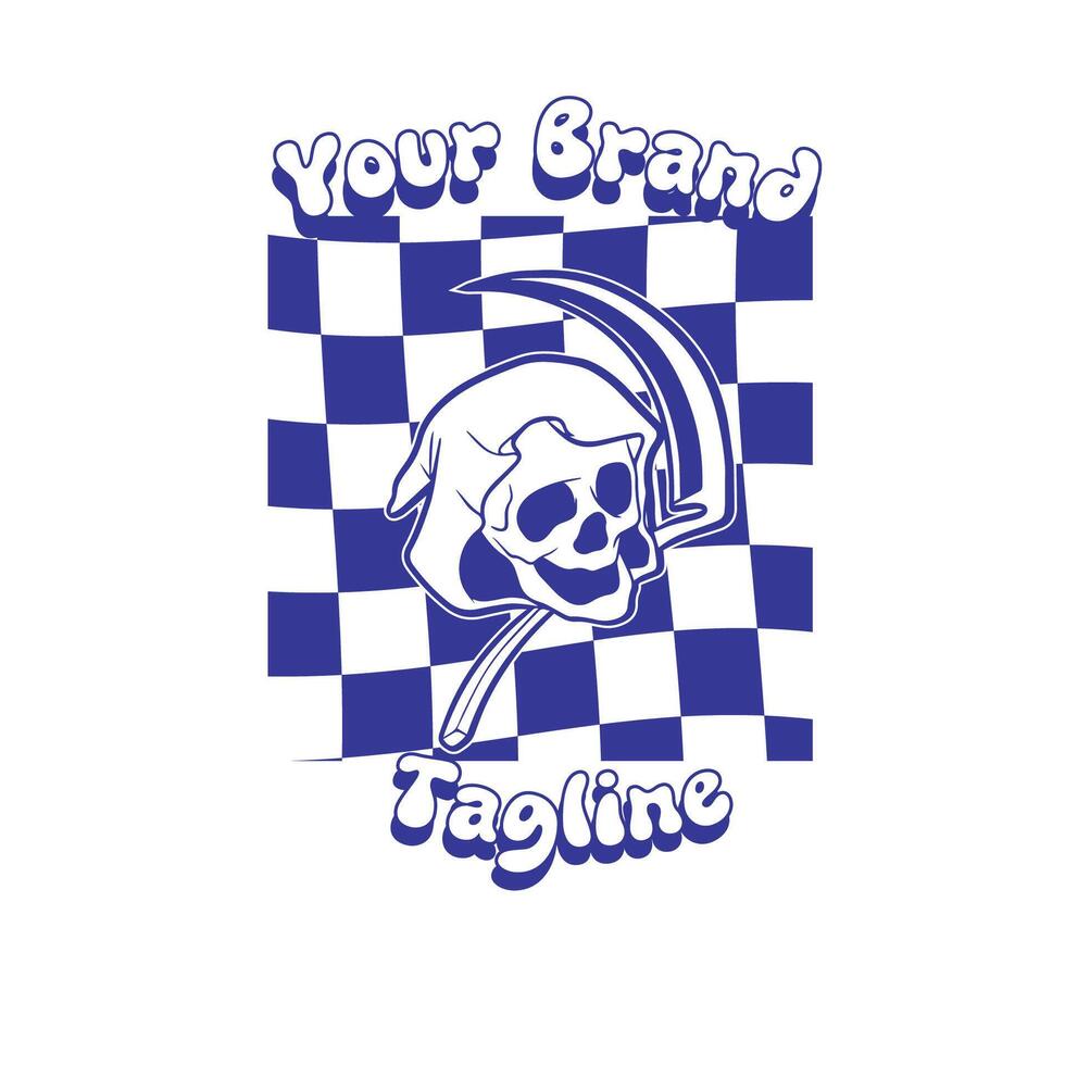 logo of a skull head vector