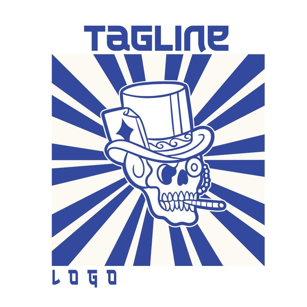 skull wearing a magic what vector