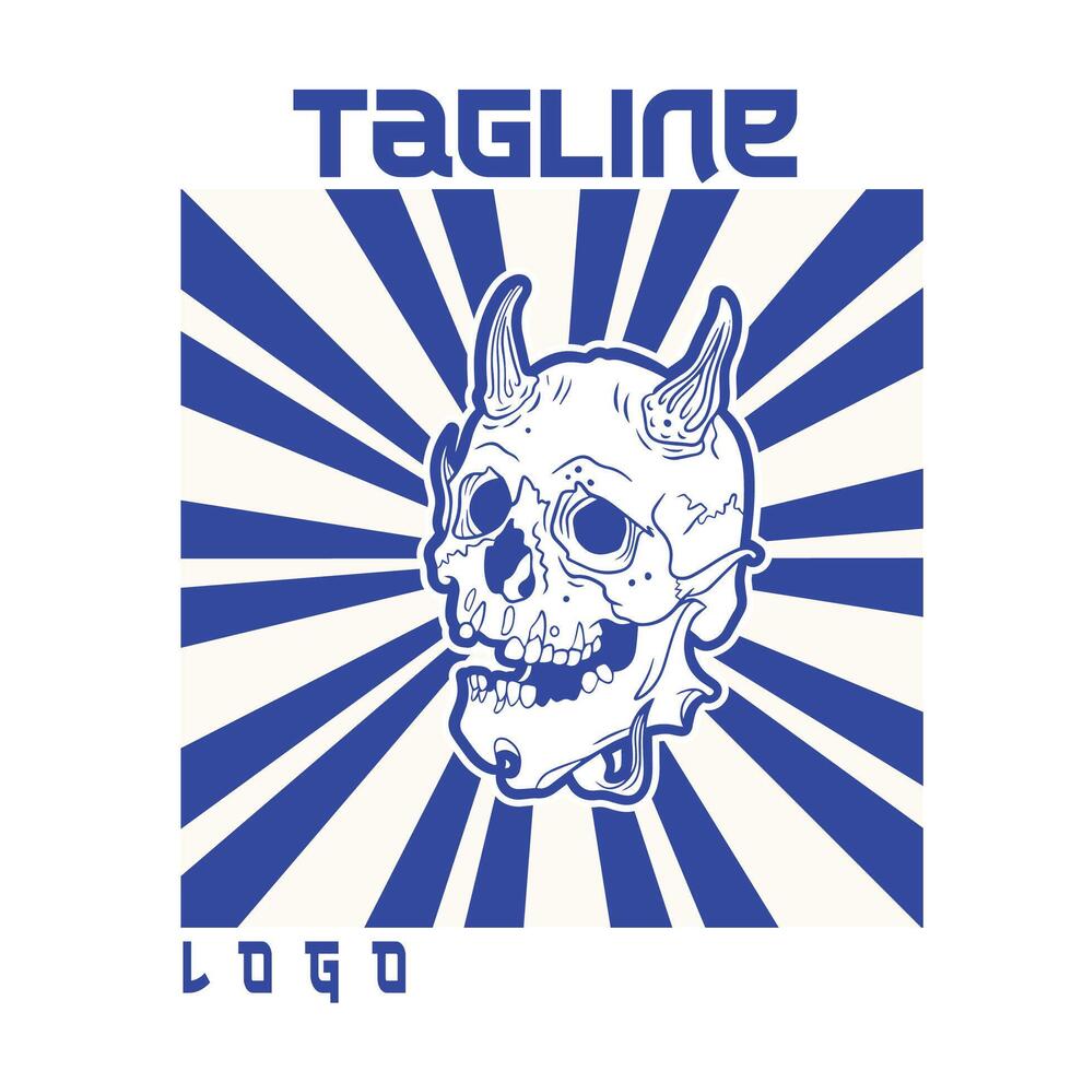 skull head drawing isolated design vector
