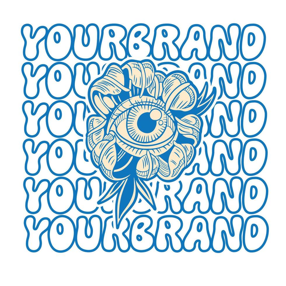 flower with an eye in the middle vector