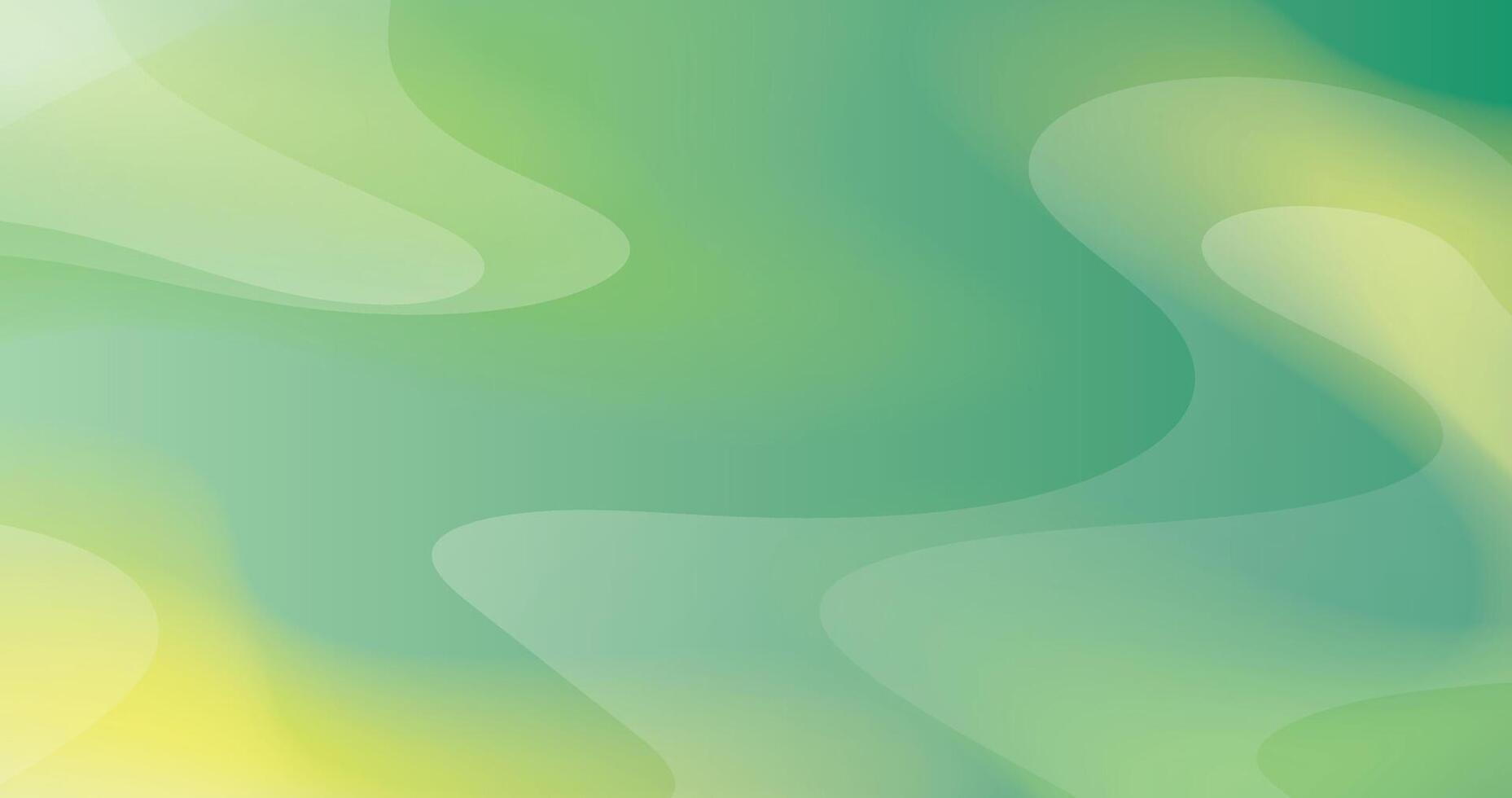 abstract background with waves. Gradient green tones background vector
