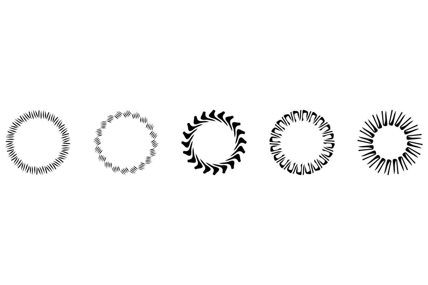 Decorative ornament frame set design vector
