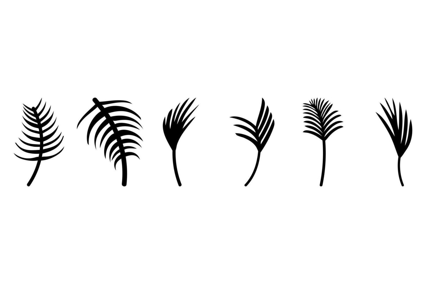 Botanical floral design set. Decorative flower icon vector