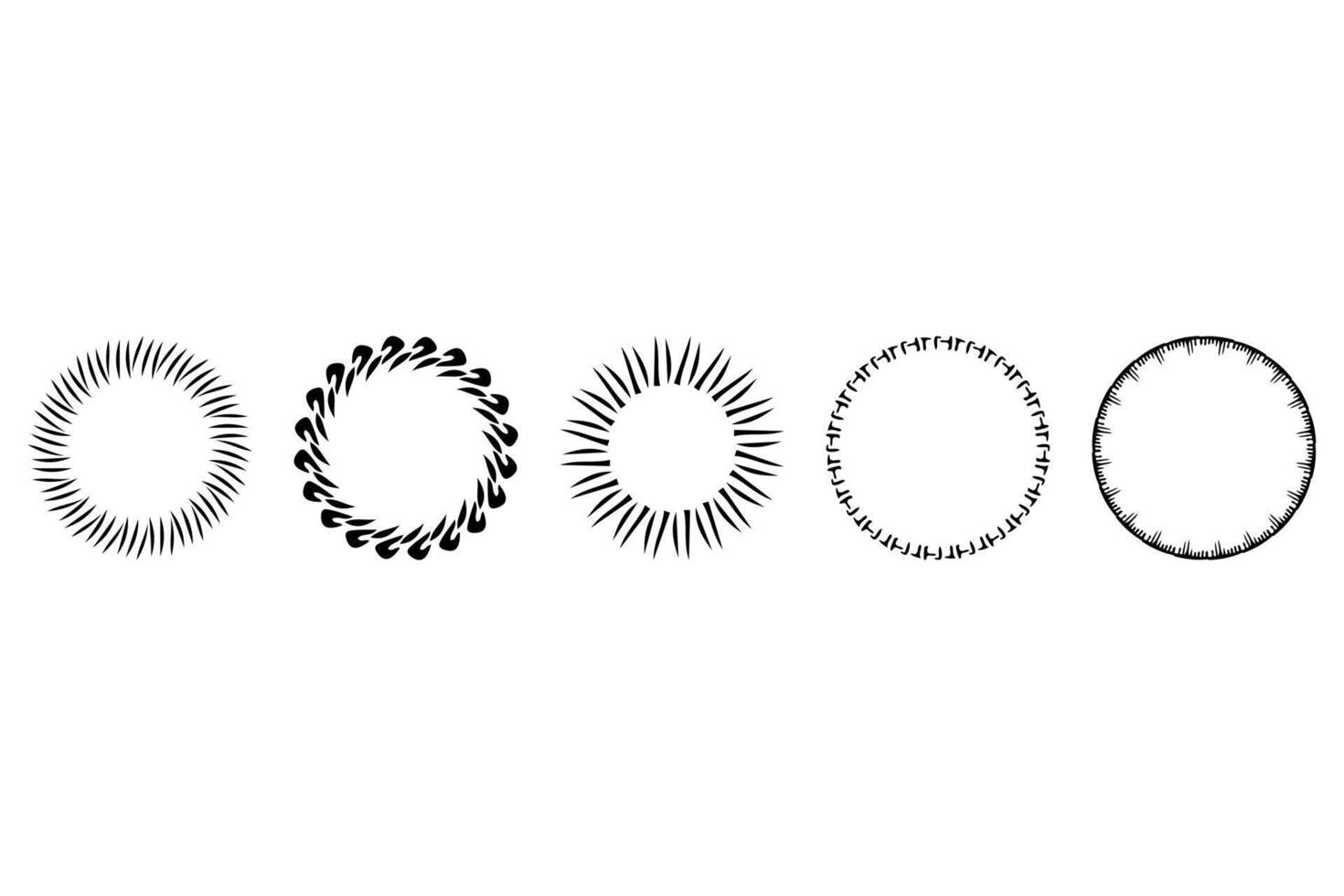 Decorative ornament frame set design vector