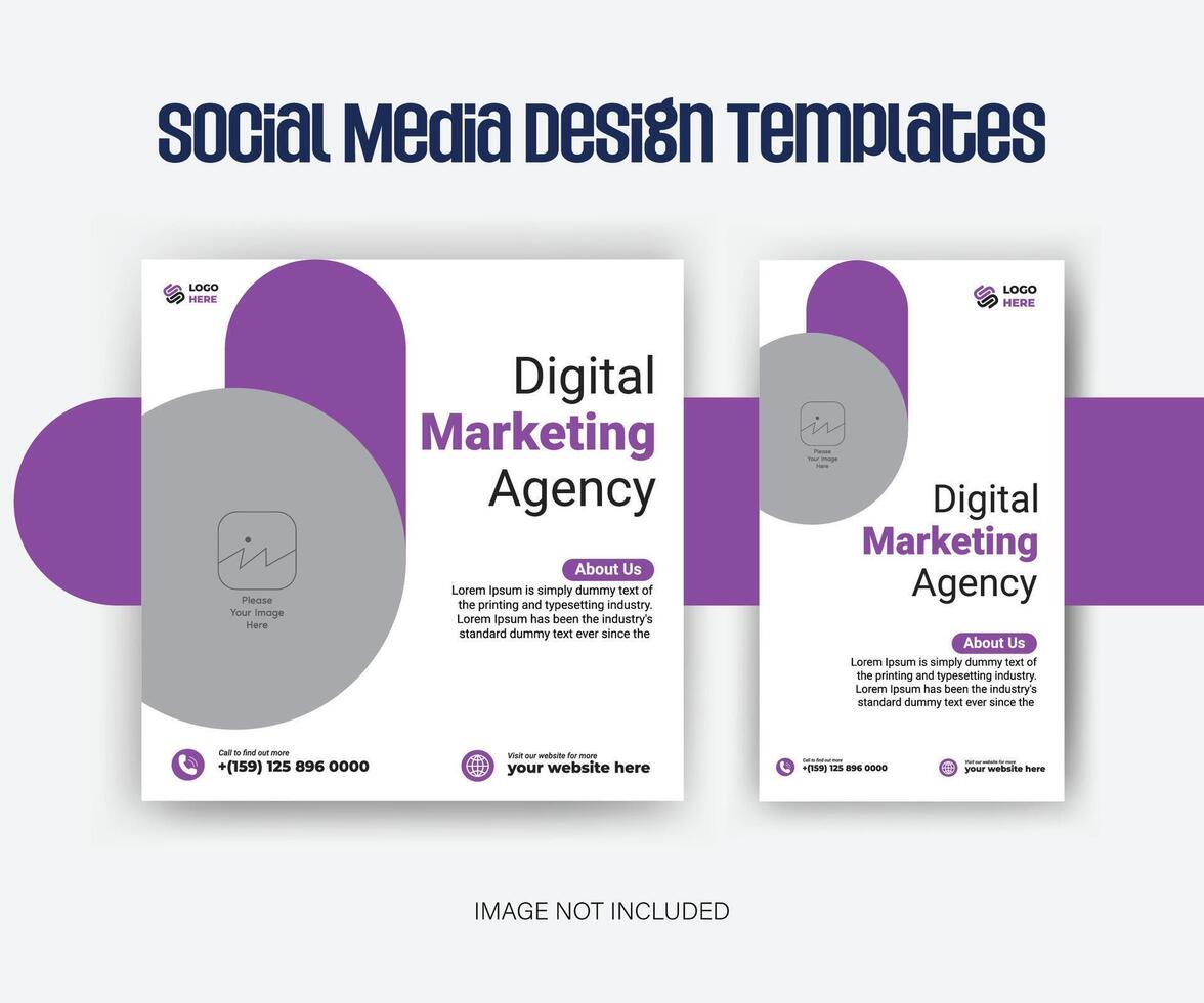 Corporate Post Facebook Company Marketing Template Banner vector