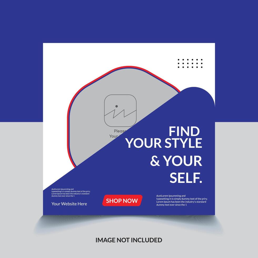 Digital marketing social media post and corporate web banner template vector