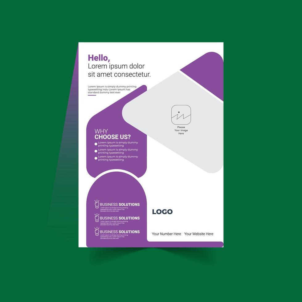 Business flyer abstract template vector