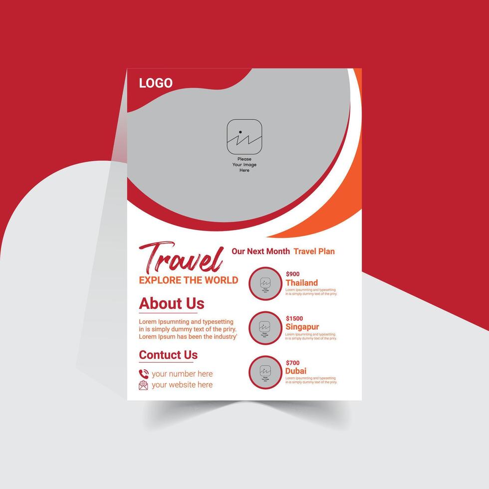 Travel Agency Flyer Design vector