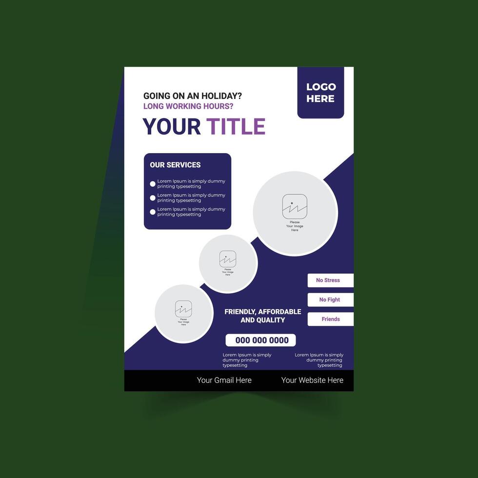 Very peri business flyer vector