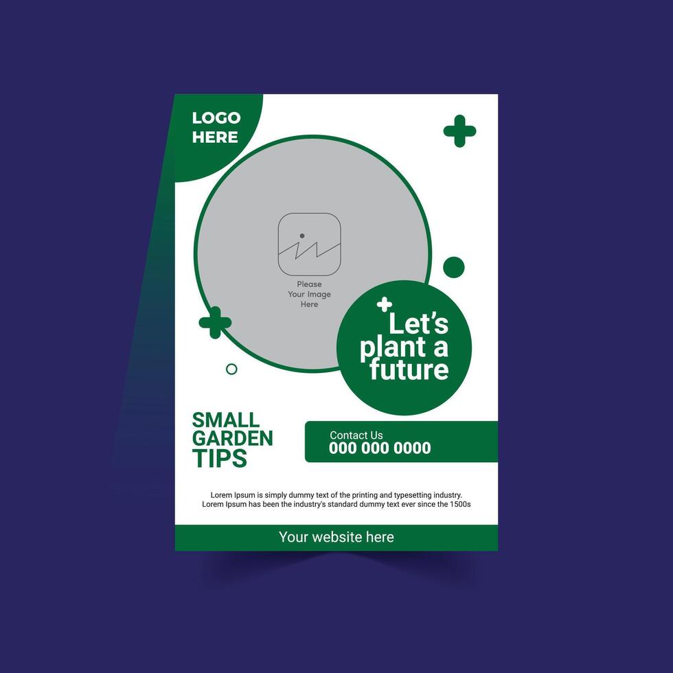 Protect the nature brochure design flyer template to save the environment vector