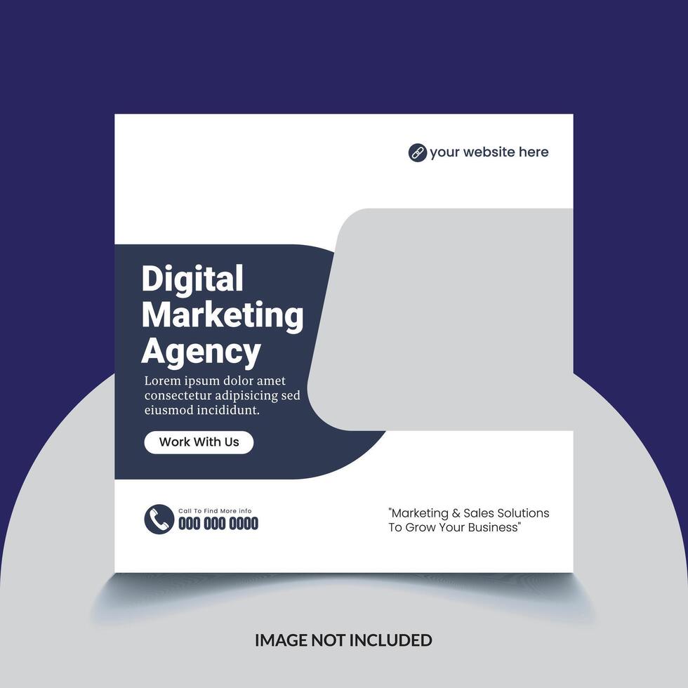 A black and white template for digital marketing agency vector