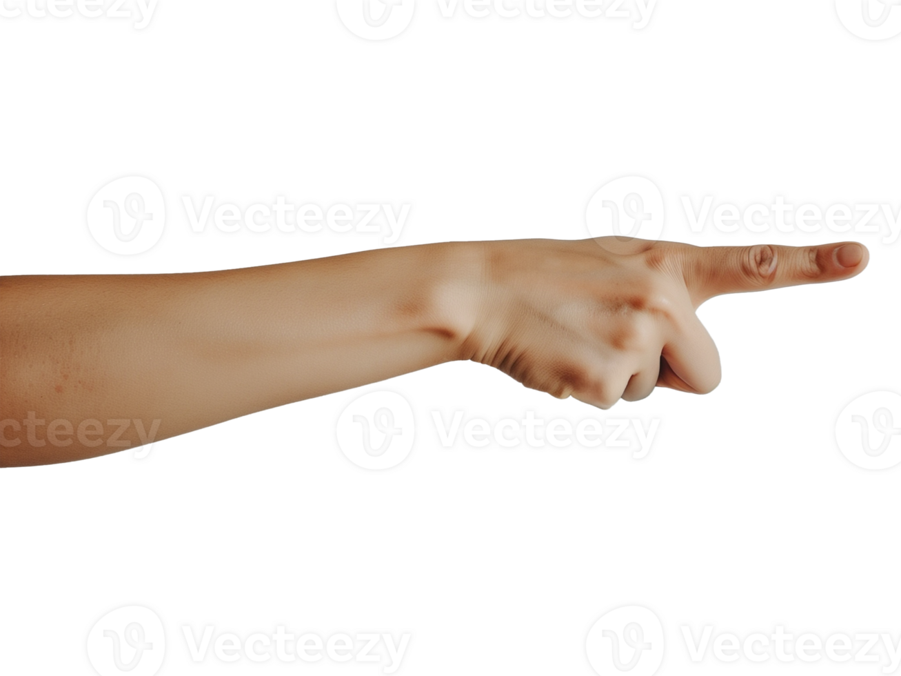 Hand Pointing Gesture on a Transparent Background png