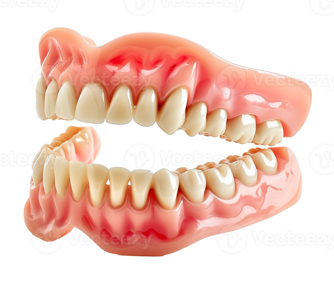 Beautiful Removable Denture Teeth on a Transparent Background png